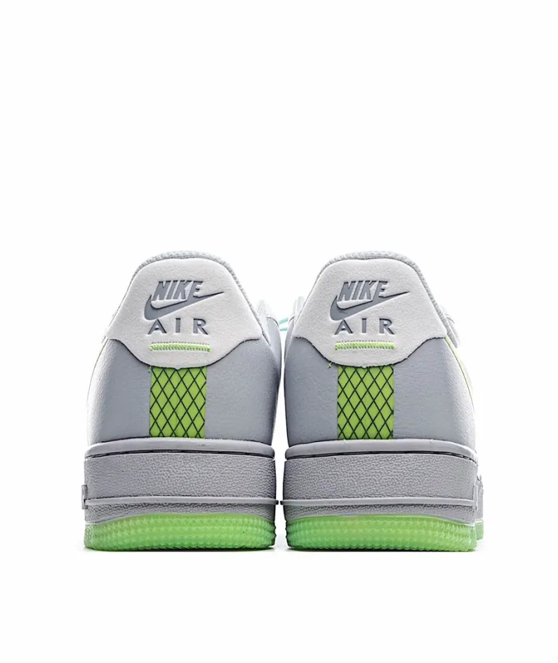 Nike Air Force 1 Low Grey-Green Drop Hook Low-Top Sneakers
