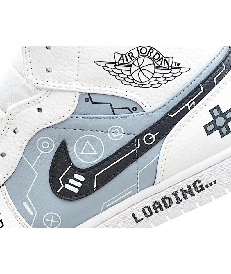 Air Jordan 1 Mid Video Game Series AJ Mid Basketball Shoes