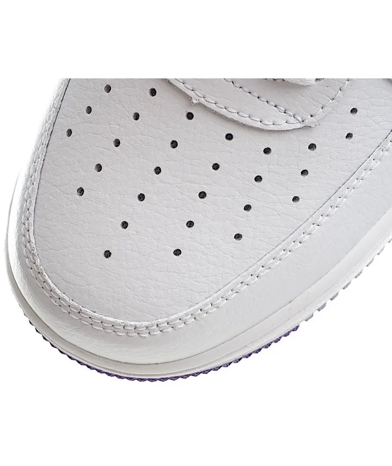 NikeAir Force 107 Low White Deep Purple Low Top