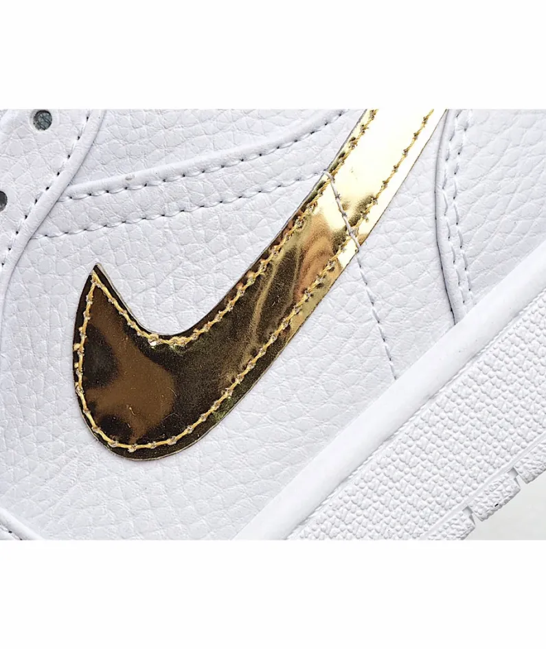 Wmns Air Jordan 1 Retro Low 'White Metallic Gold'