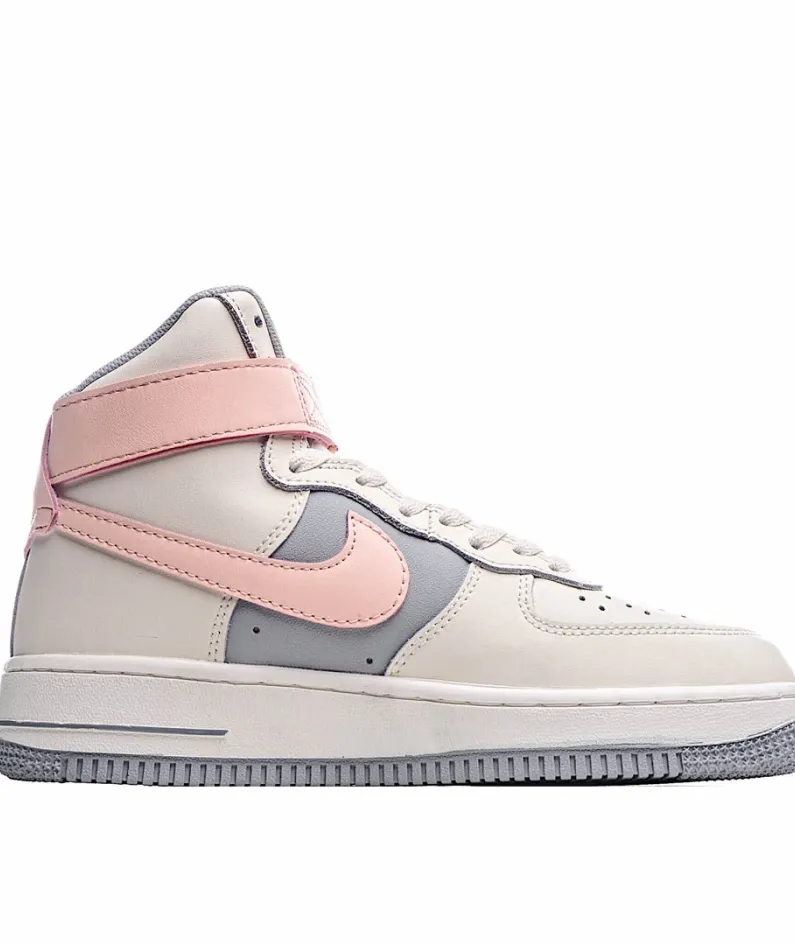 Nike Air Force 1 Mid High Top Beige Grey