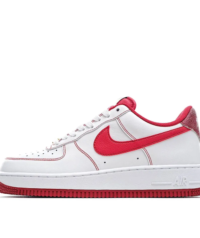 Nike Air Force 107 White Red Tick
