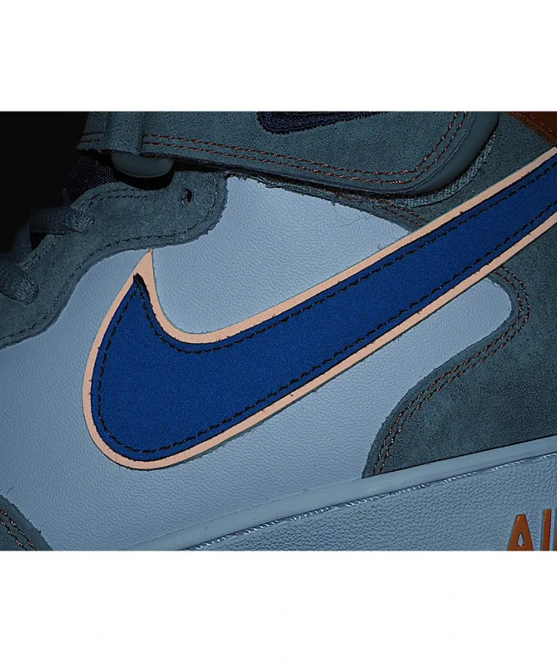 Nike Air Force 1 White Gray Blue Orange