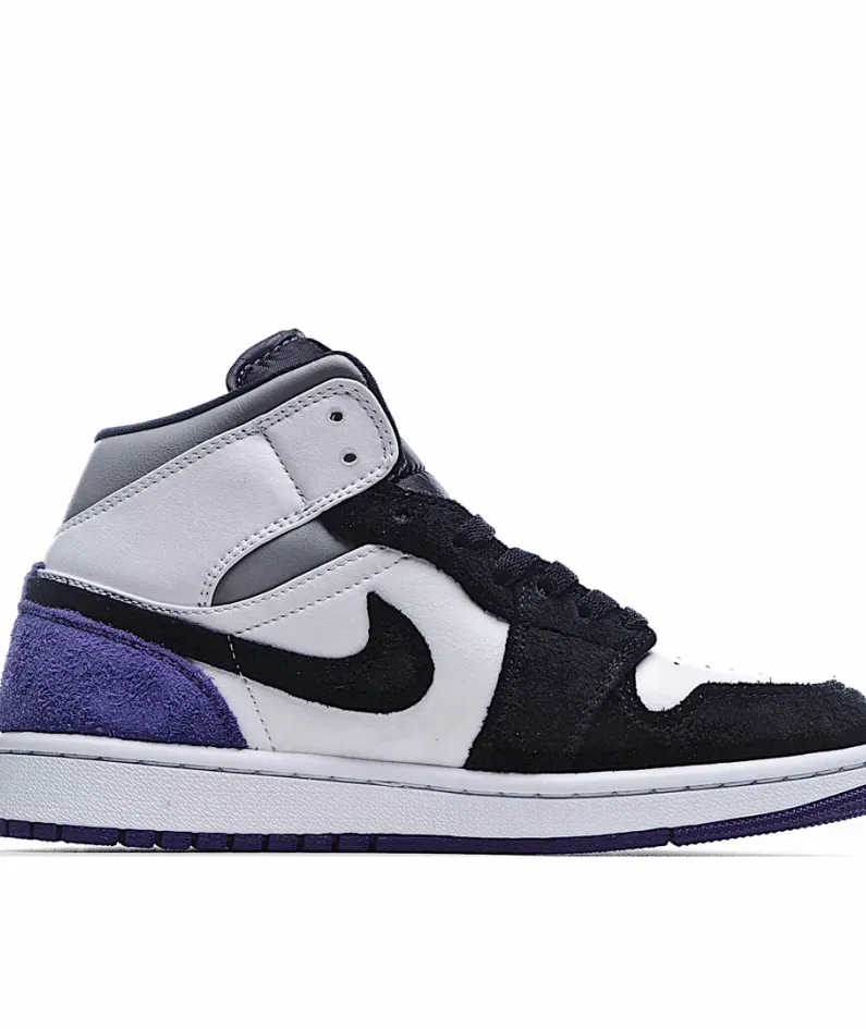 Air Jordan 1 Mid AJ1 Mid Basketball Shoes Grey Panda