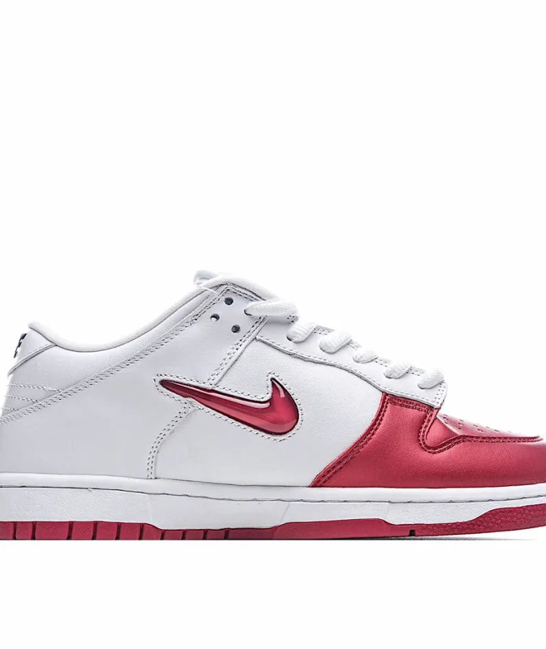 Nike Supreme X Dunk SB Low White Red