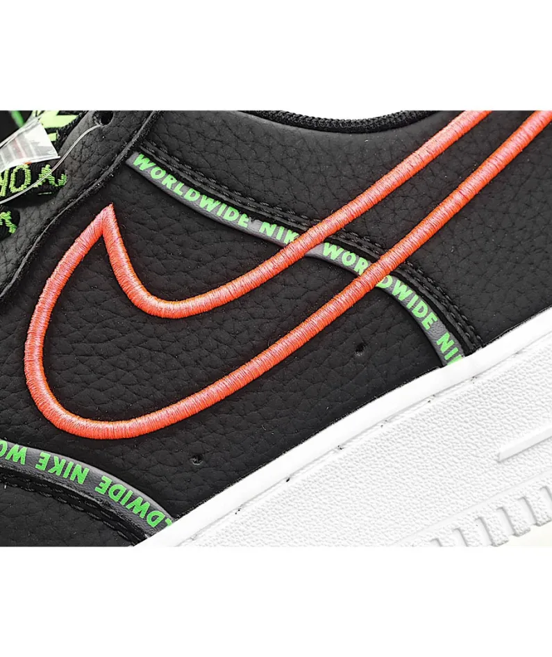 Nike Air Force 107 Low "World Wide" Black Green Red