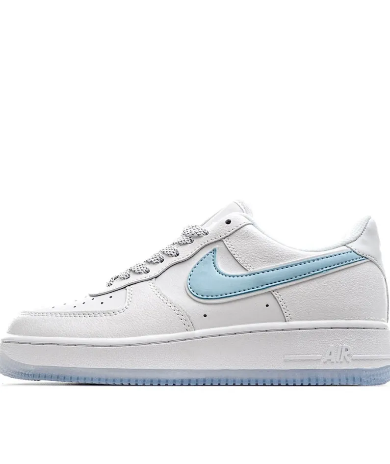 Nike Air Force 1 Sneakers White and Blue 3M Reflective