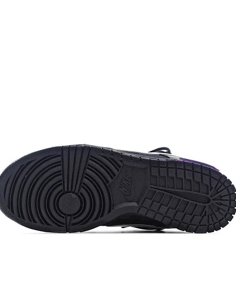 Nike 0ff-White x Nike Dunk Low Black Silver Purple