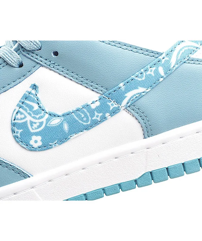 Nike Dunk Low Green/blue paisley sneakers