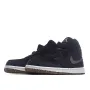 Air Jordan 1 MiD Mid-Top Basketball Shoes Ink Canvas Black