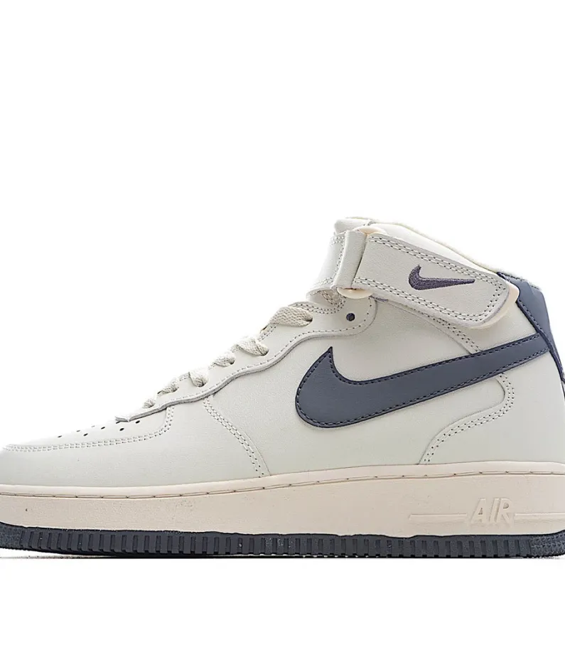 Nike Air Force 1 Mid Top White Grey Nike Air Force 1 Mid Top White Grey
