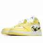 Air Jordan 1 Mid SE GS 'Rose Patch - Dynamic Yellow'