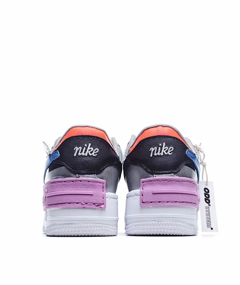 Nike WMNS Air Force 1 Shadow Silver Blue Purple Low Top Sneakers