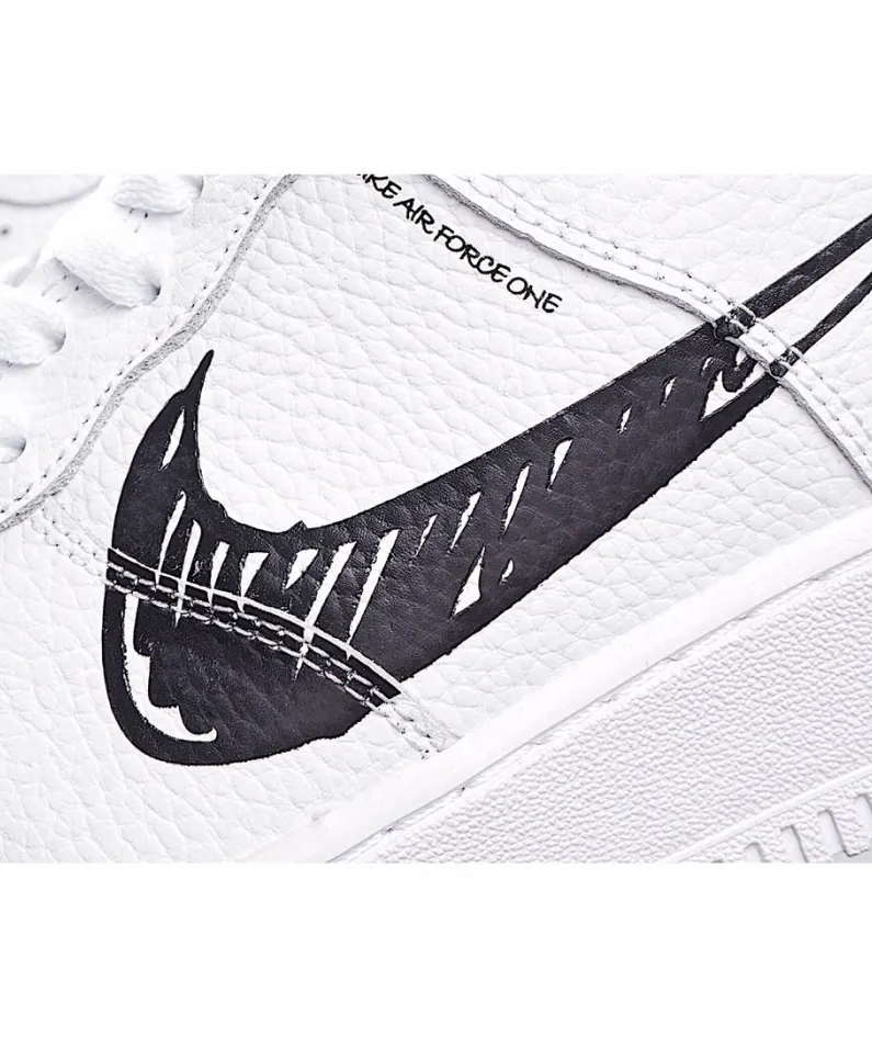 Nike AIR FORCE 1 SCHEMATIC WHITE/BLACK Sketch Black & White
