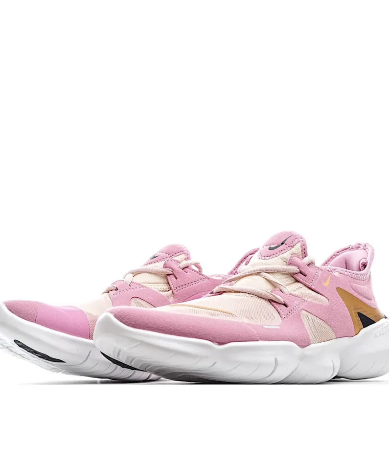 NIKE FREE RN FLYKNIT 5.0 Running Shoes Pink Gold