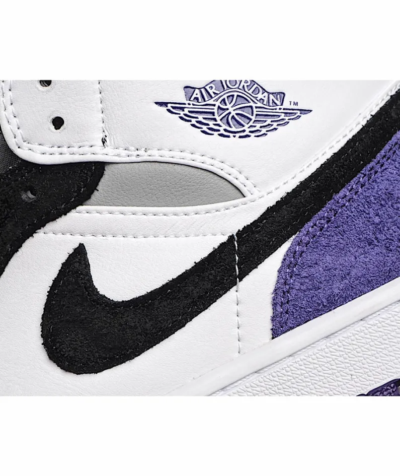 Air Jordan 1 Mid AJ1 Mid Basketball Shoes Grey Panda