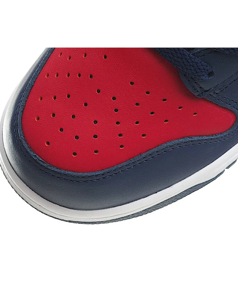 Supreme x Nike SB Dunk High "By Any Means" Red and Blue Sneakers