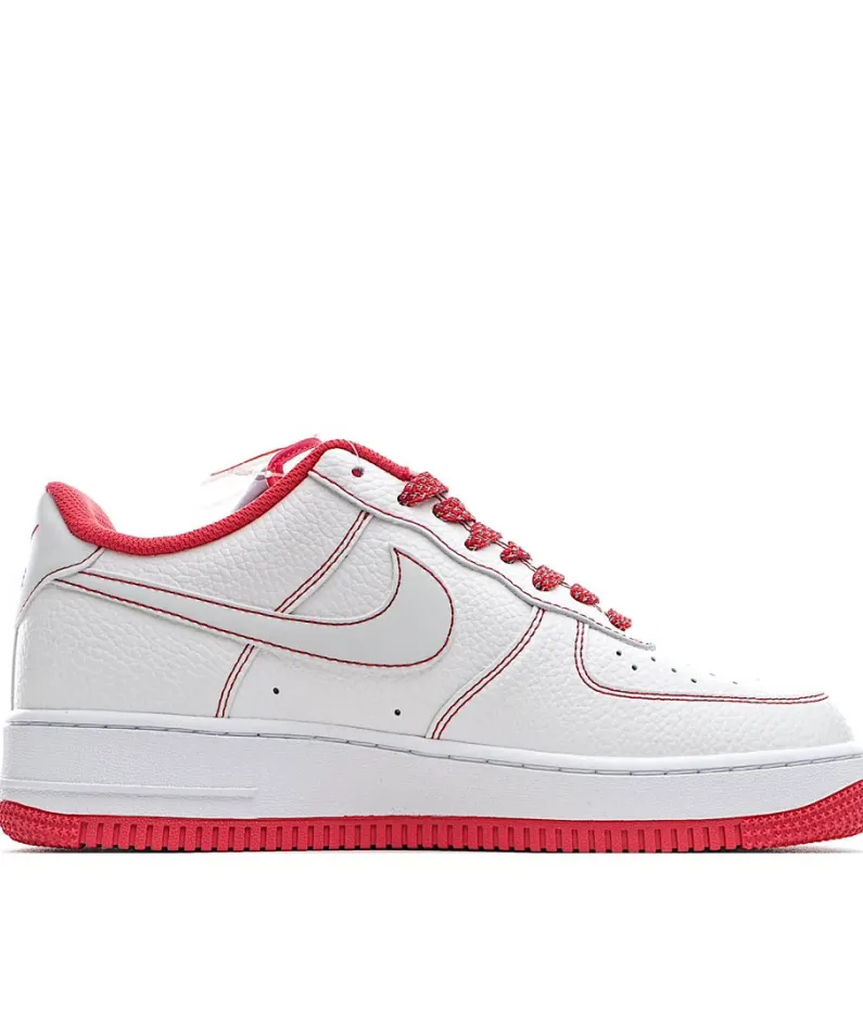 Nike Air Force 1 07 White Red Low Top 3M Reflective