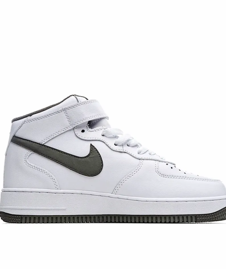 Nike Air Force 1 Mid Mid Top White Green