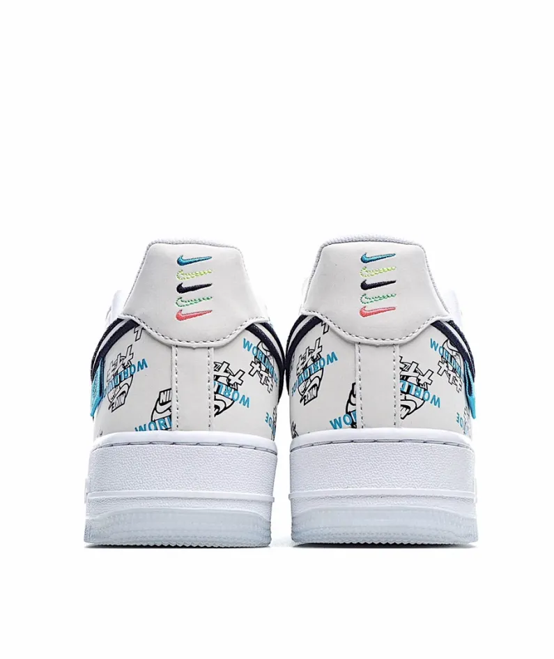 Nike Air Force 1 “Worldwide”Black/Flash Crimson-Green
