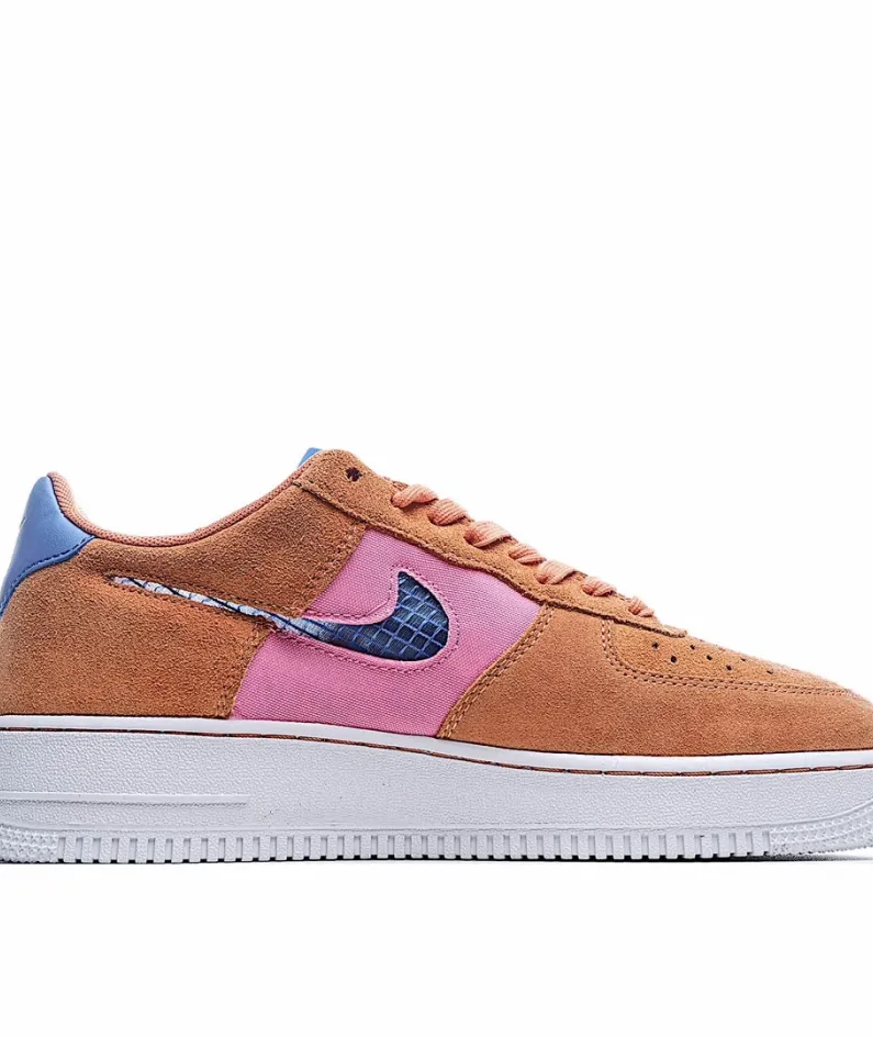Nike Air Force 1 Low-Top Sneakers Off-White Orange Fog
