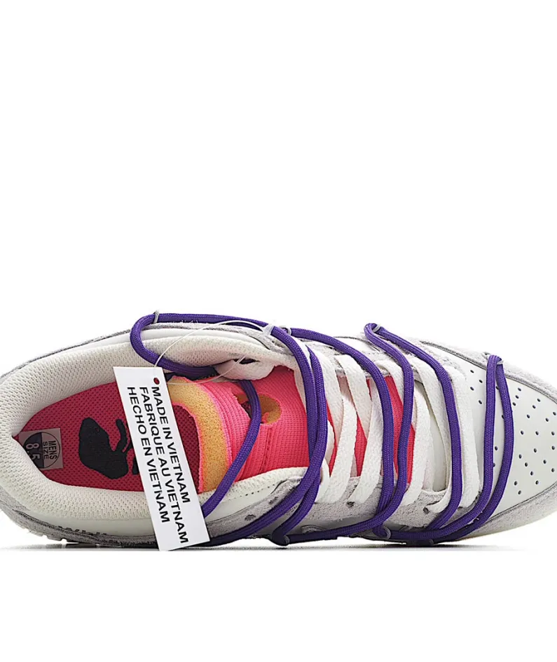 Nike SB Dunk OFF-WHITE Gray Purple Rose