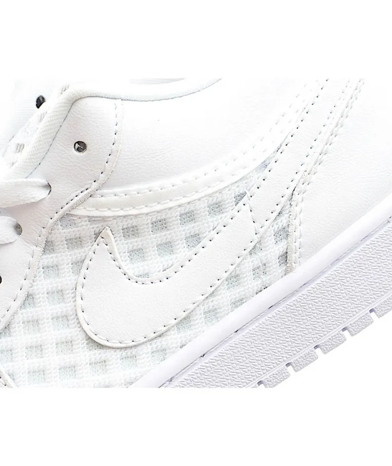 Wmns Air Jordan 1 Low Breathe 'Triple White'