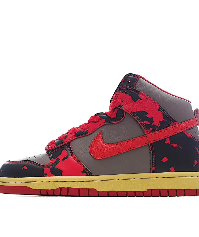 Nike Dunk High “Red Camo”  灰  黑 