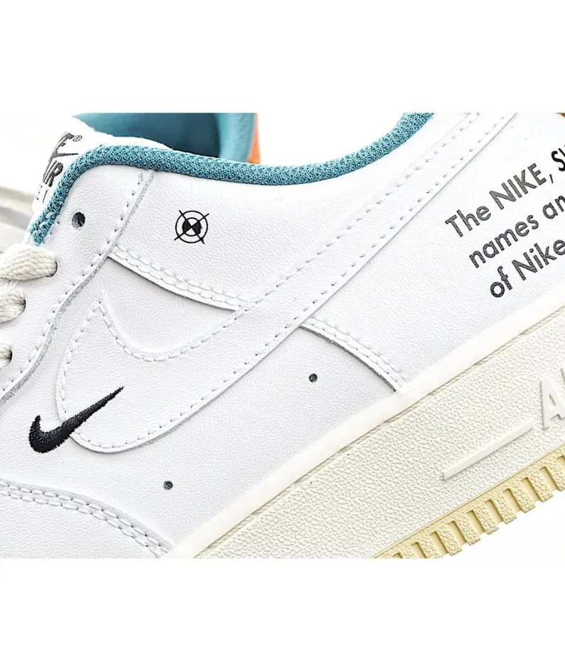 Nike Air Force 1 White Blue Orange