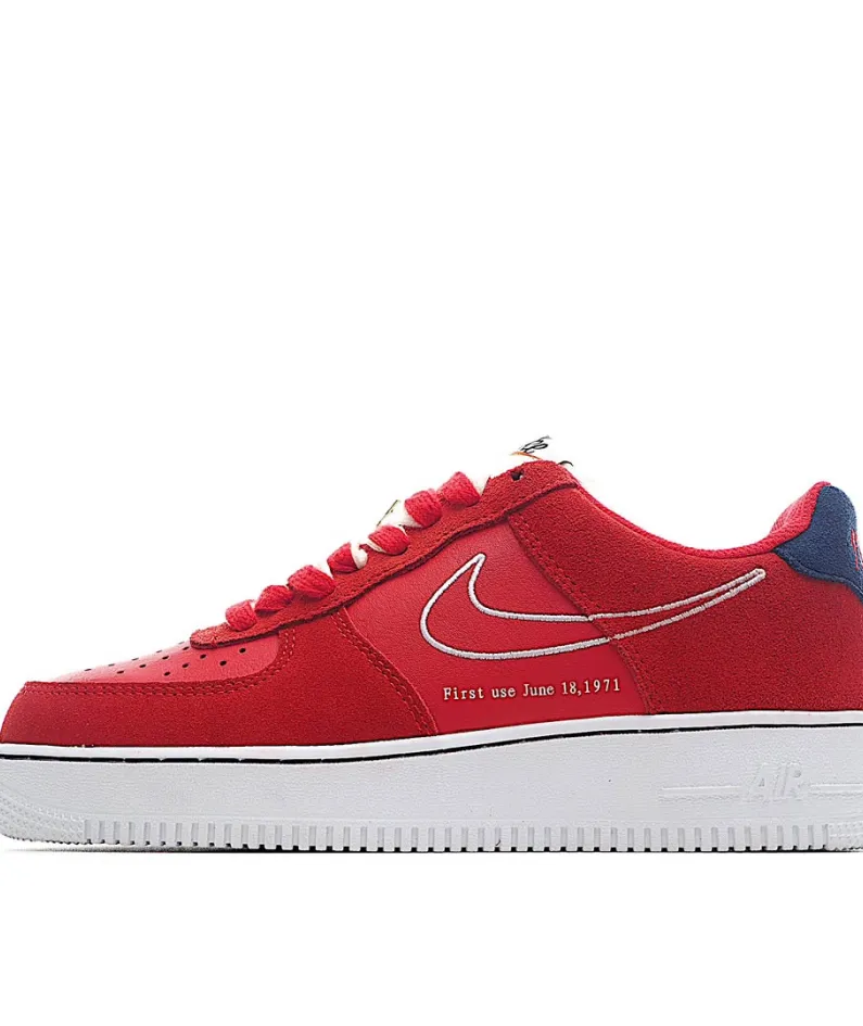 Nike NK Air Force 107 Sneakers Red & Blue