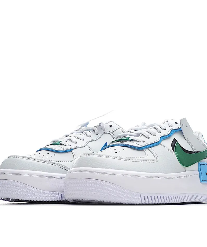 Nike Air Force 1 Shadow White Green Blue
