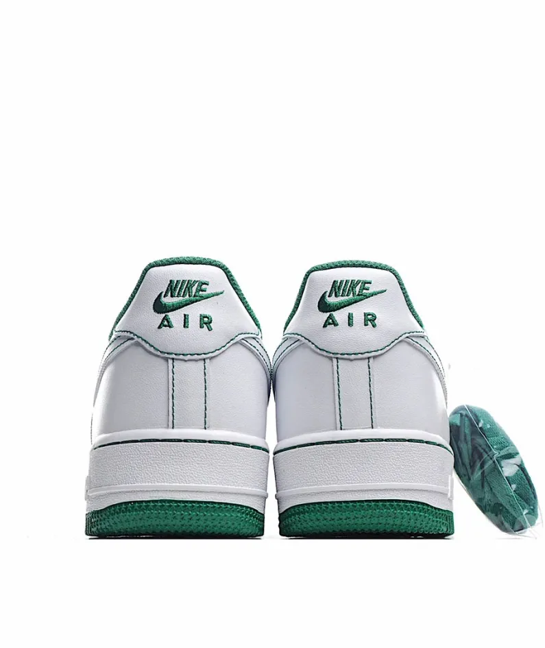 Nike Air Force 107 White and Green Low Top