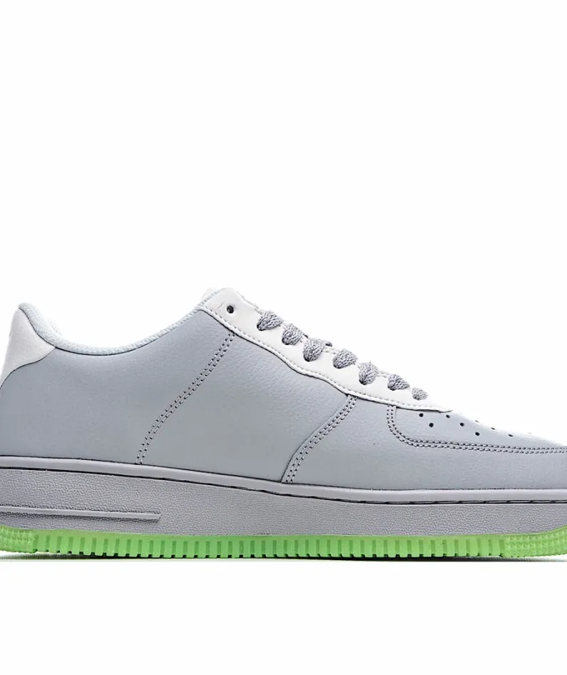 Nike Air Force 1 Low Grey-Green Drop Hook Low-Top Sneakers