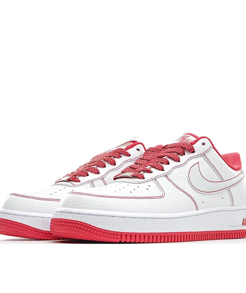 Nike Air Force 1 07 White Red Low Top 3M Reflective