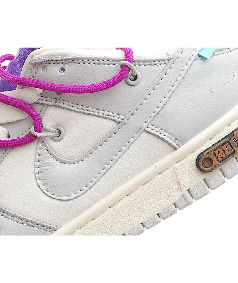 Off-White x Nk Dunk Low '12 of 50' OW Sneakers