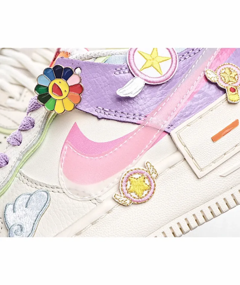 Nike Air Force 1 Shadow Blue, Purple, Pink, Green