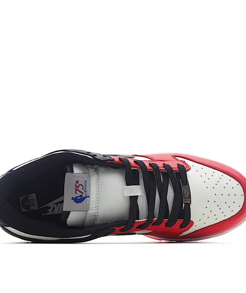 NBA x Nike Dunk Low EMB “Chicago” Black, White and Red