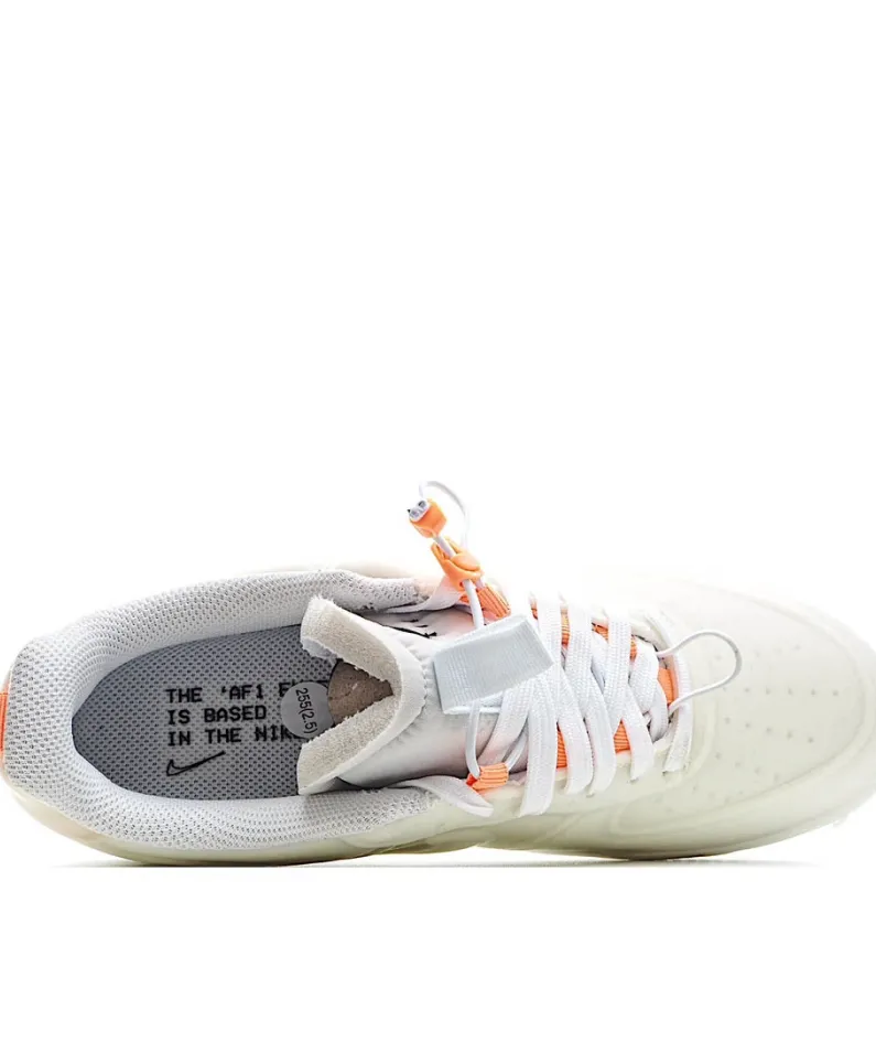 Nike Air Force 1 Experimental-Type N. 354 Sail Atomic Orange Low-Top Sneakers
