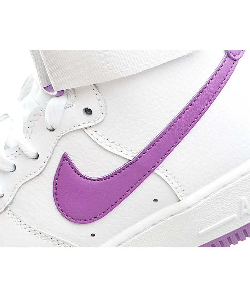 Nike Air Force 1 High '07 White and Purple High Top