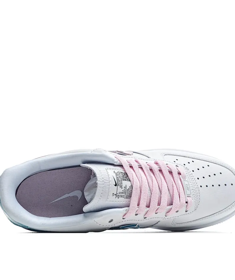 Nike Air Force 1 '07 Luxe White Pink Green Low Top