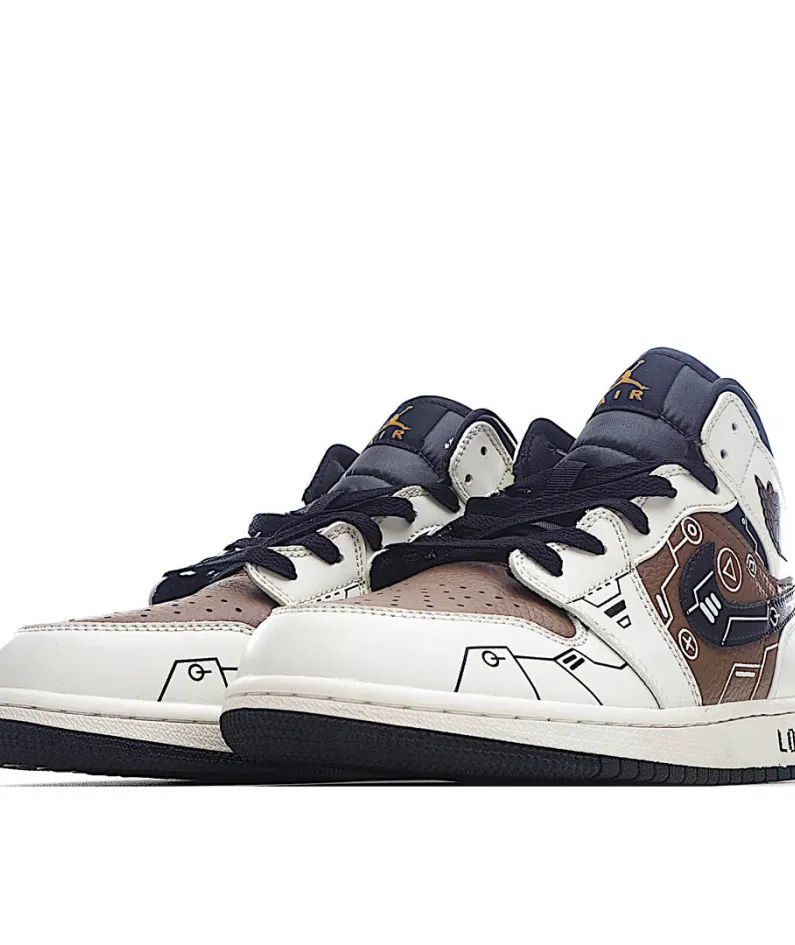 Air Jordan 1 Mid Video Game Series AJ Mid Basketball Shoes