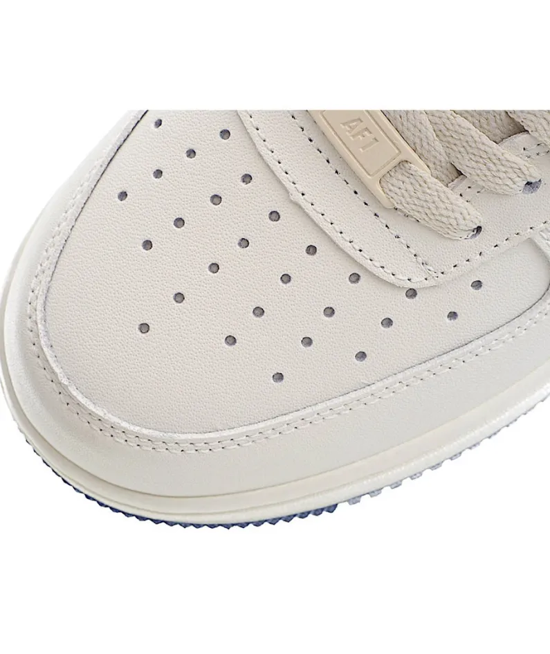 Nike Air Force 107 White and Blue Mid Top