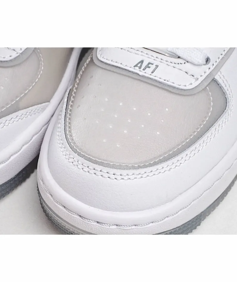 Nike WMNS Air Force 1 Shadow White and Grey Air Force Sneakers