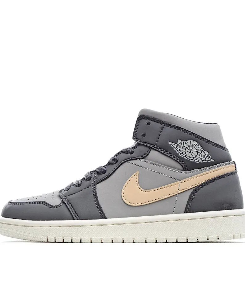 Wmns Air Jordan 1 Mid 'Iron Grey Onyx'