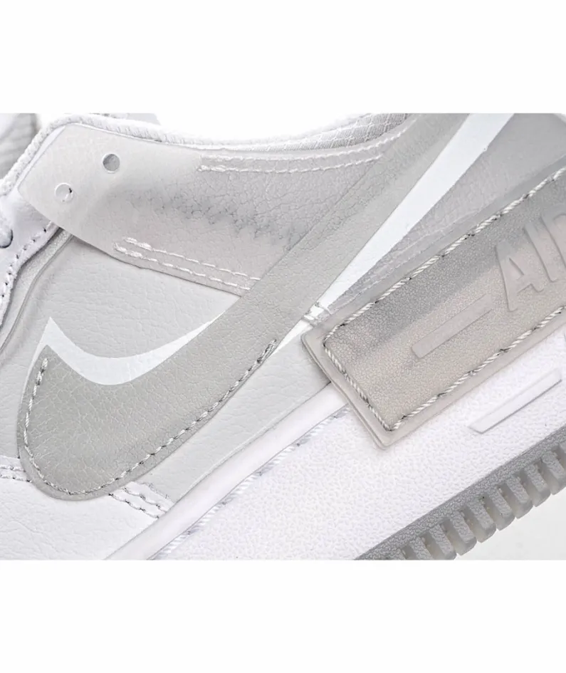 Nike WMNS Air Force 1 Shadow White and Grey Air Force Sneakers