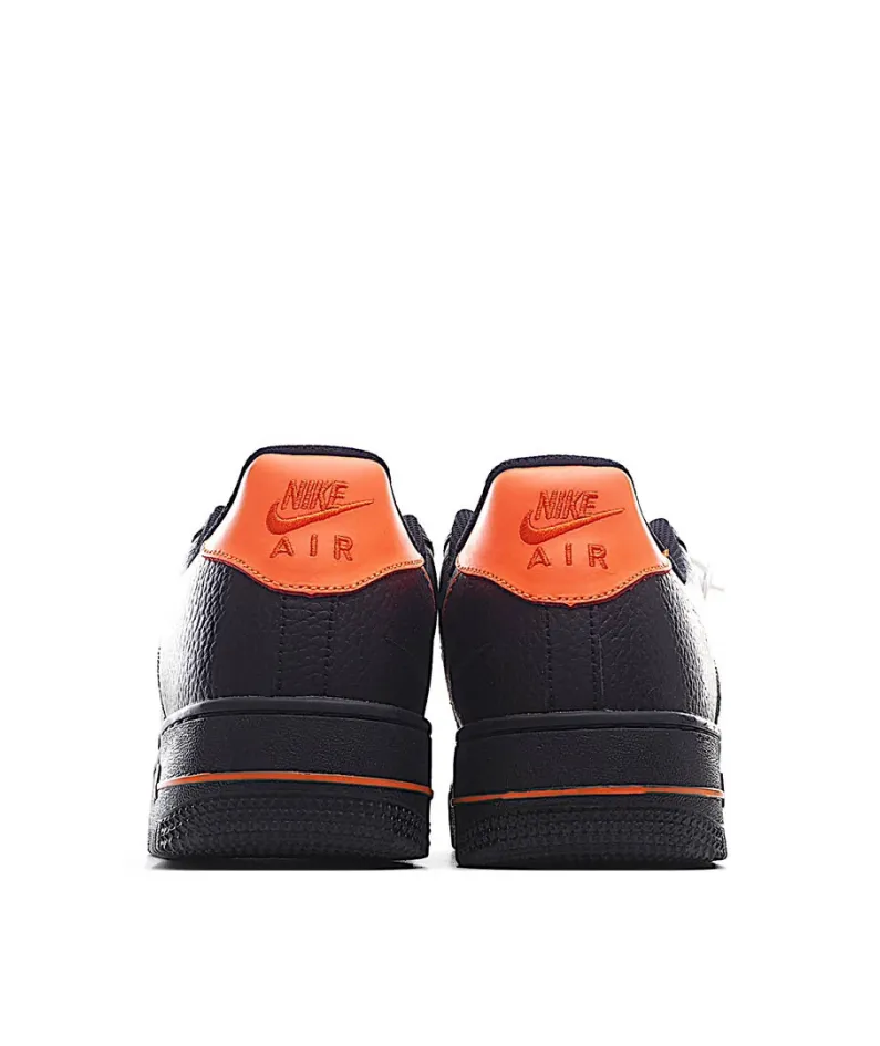 Nike Air Force 107 Black & Orange Low Top