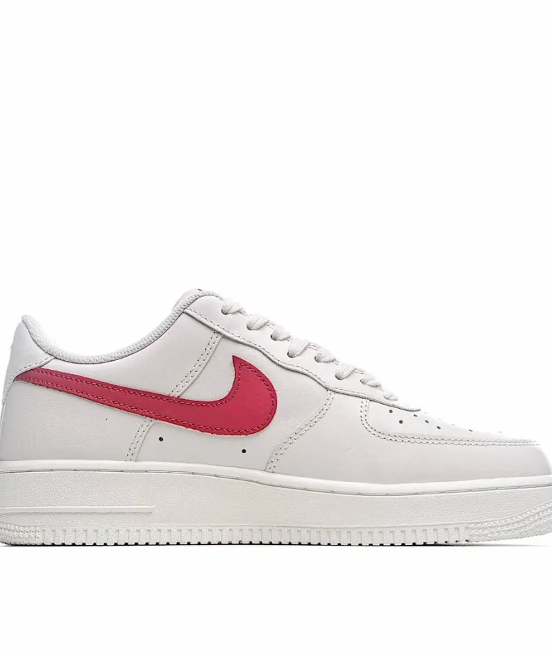 Nike Air Force 1 AF1 White and Red Sneakers