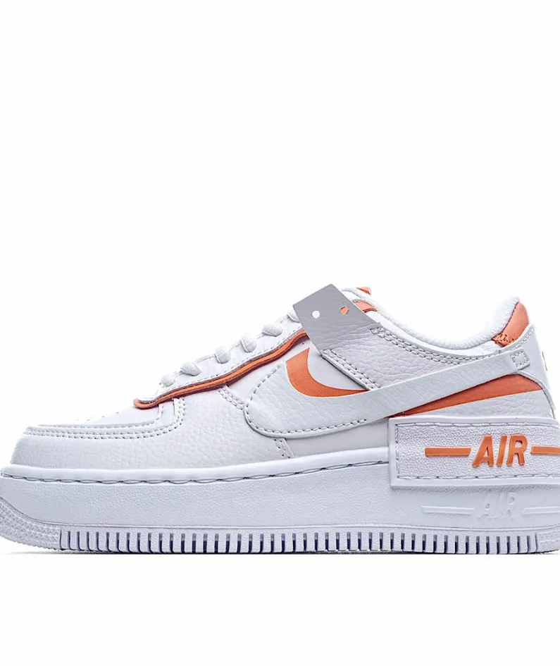 Nike WMNS Air Force 1 Shadow White Orange Orange Sneakers
