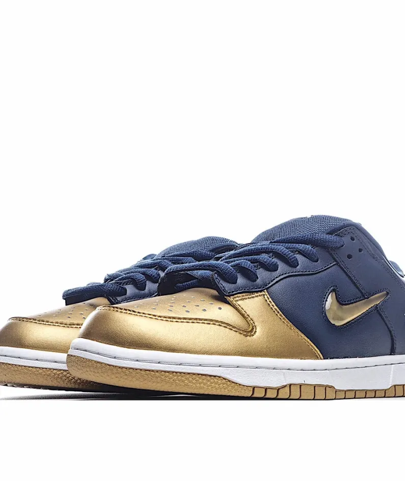 Nike Supreme X Dunk SB Low Blue Gold