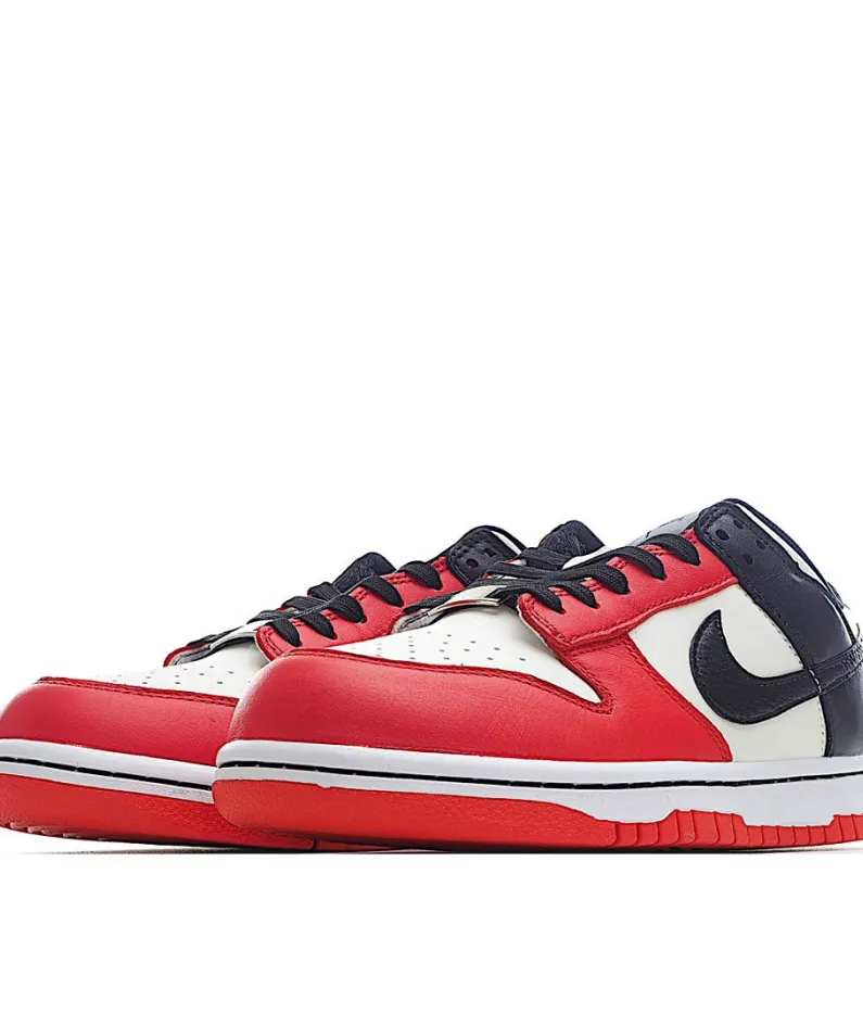 NBA x Nike Dunk Low EMB “Chicago” Black, White and Red